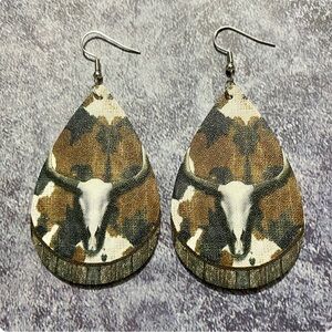 COPY - Camouflage Teardrop Earrings